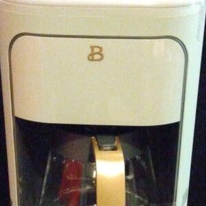 Original new inbox, beautiful sage, green with gold coffee maker